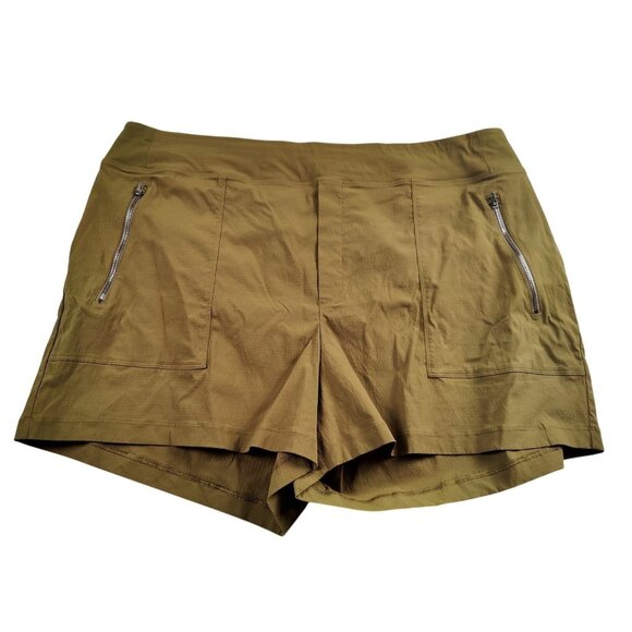 Athleta Women's Olive Green Shorts  Size 20 - Picture 1 of 4